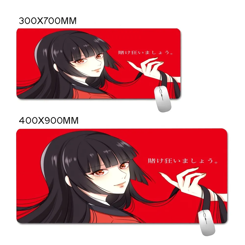 Kakegurui jaami Yumeko alas meja Mousepad gadis Anime dengan bantalan Aksesori Gaming Prime bantalan Keyboard XXL matras bantalan