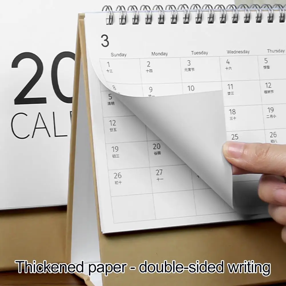 Schedule Planner 2026 Desk Calendar Spiral Planner 12-month Weekly Monthly Schedule Organizer Home Office Standing Flip Calendar