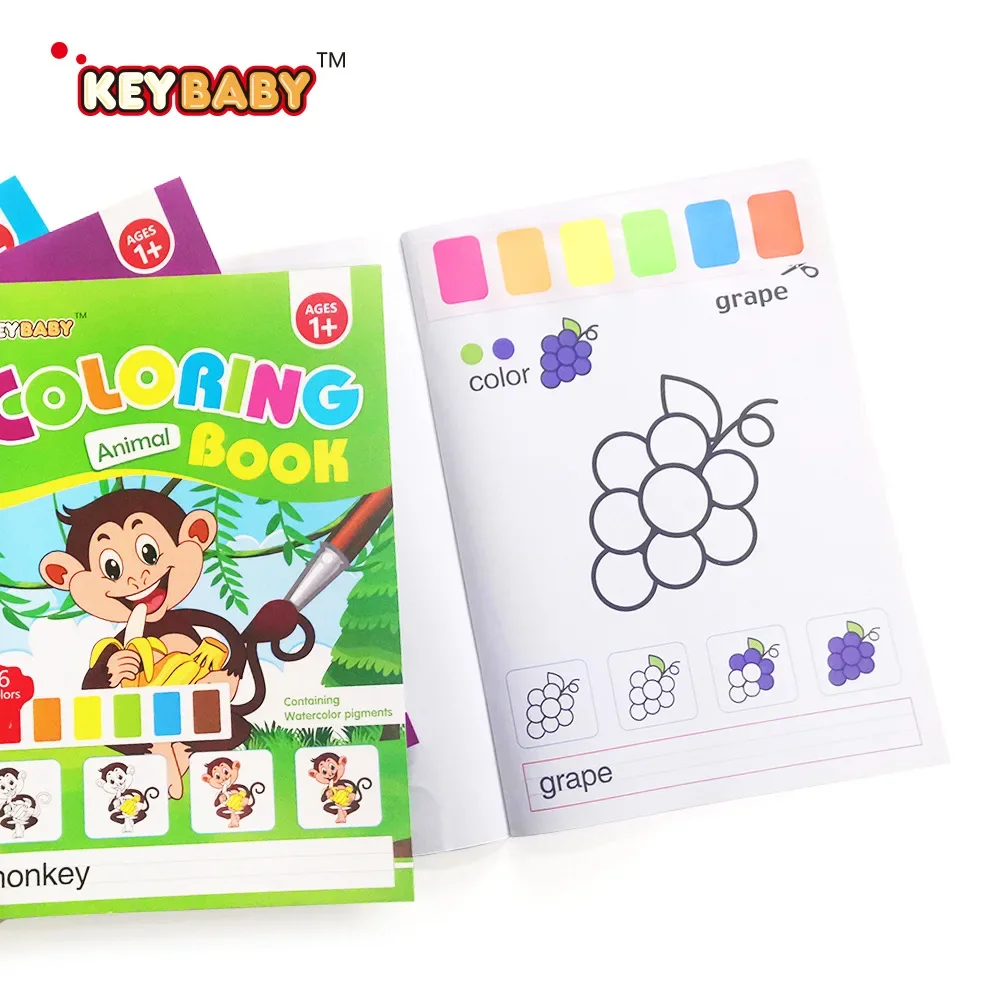 Livre de peinture d'interconnexion créatif pour enfants, jouet Montessori dos, coloriage, dessin à l'eau, ensemble de nettoyage, jouets de dessin bricolage pour enfants