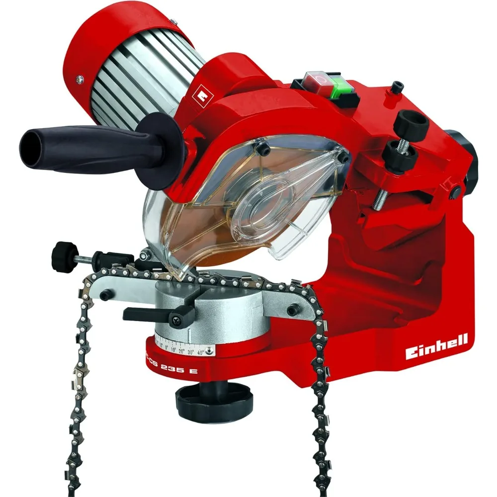 Einhell GC-CS 235 E Sägekettenschärfgerät (235 W, 3.000 1/min, Kettenspannvorr., Schleifscheibe, Beleuchtung