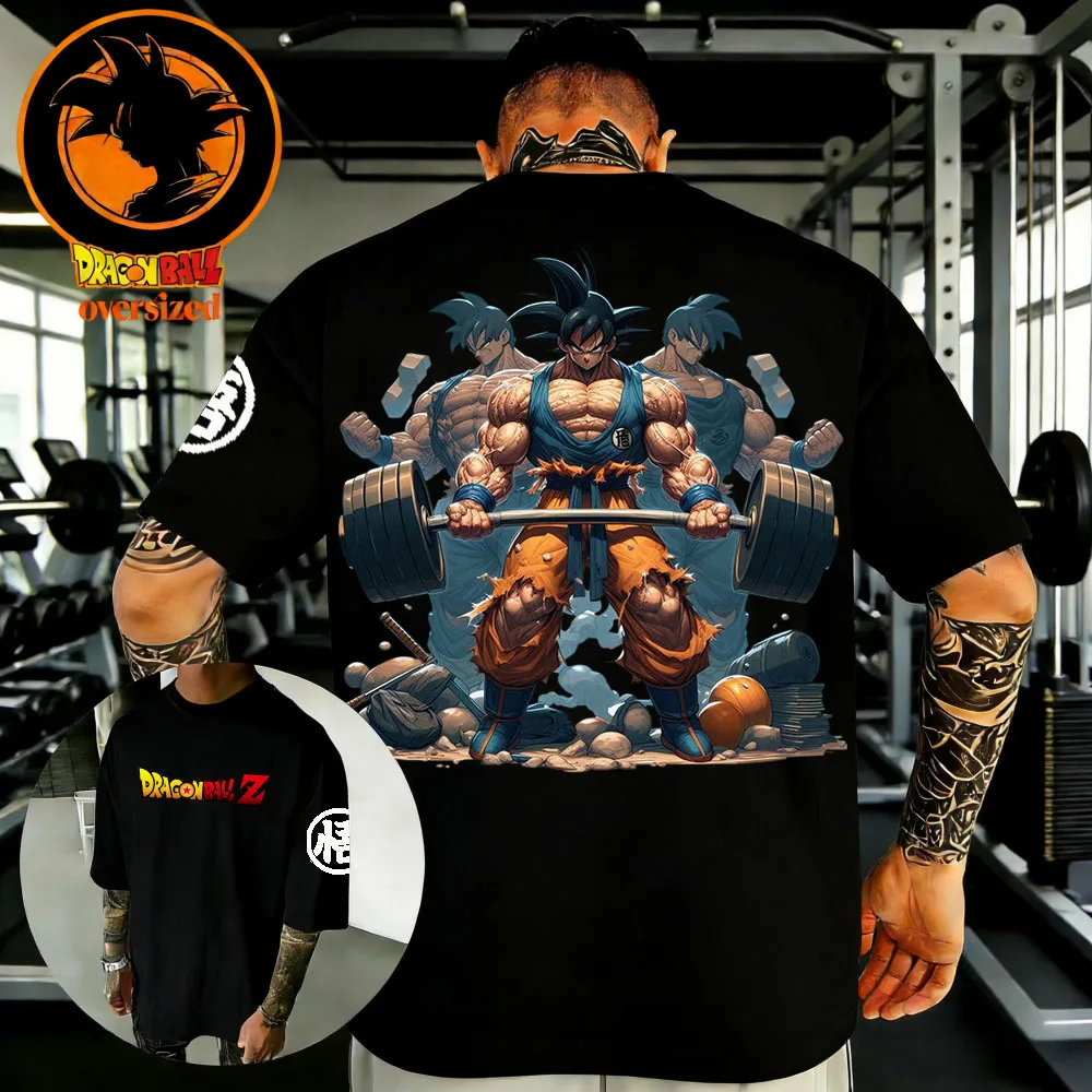 2026 Sommer Dragon Ball Retro Hochwertige Baumwolle Herren Oversize Fitness T-Shirt Unisex Kinder Lässiges Kurzarm-Shirt