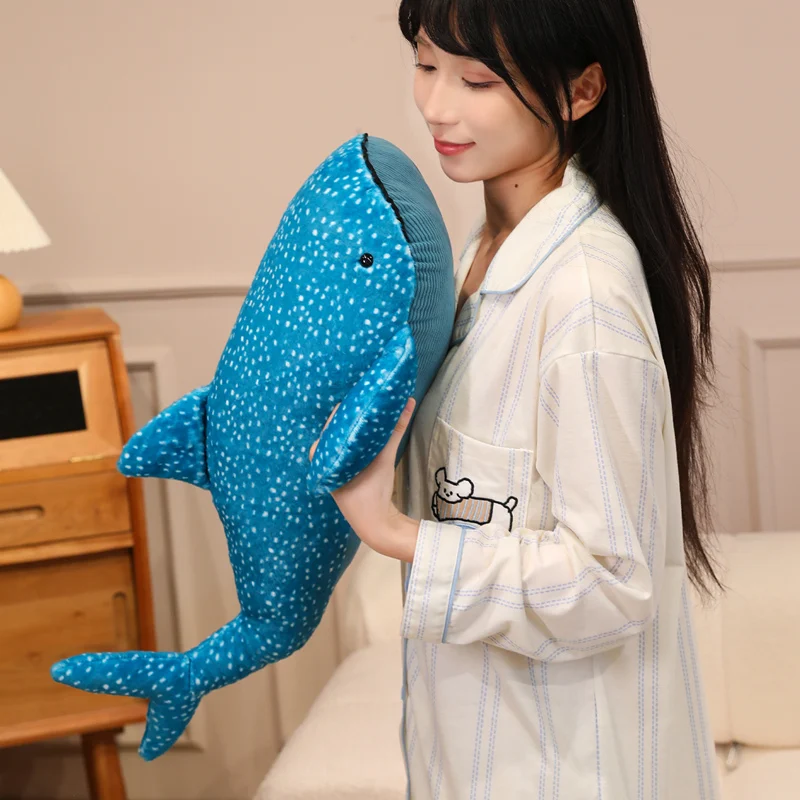 Big Size Marine Animal Series Plush Dream Whale Blue Doll Spot Kawaii Pillow Toy Cushion Soft Christmas Gift For Kids