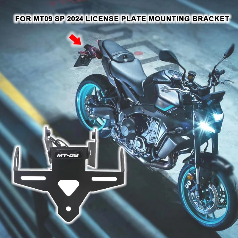 

NEW For YAMAHA MT09 MT 09 MT-09 SP 2024 2025 Motorcycle License Plate Holder Fender Eliminator Registration Bracket