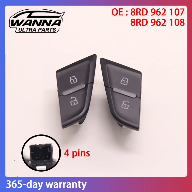 

OE 8RD962107 8RD962108 8RD962107A 8RD962108A Central Door Lock Switch Button For 2009-2017 Audi Q5 8RD 962 107 A 8RD 962 108 A