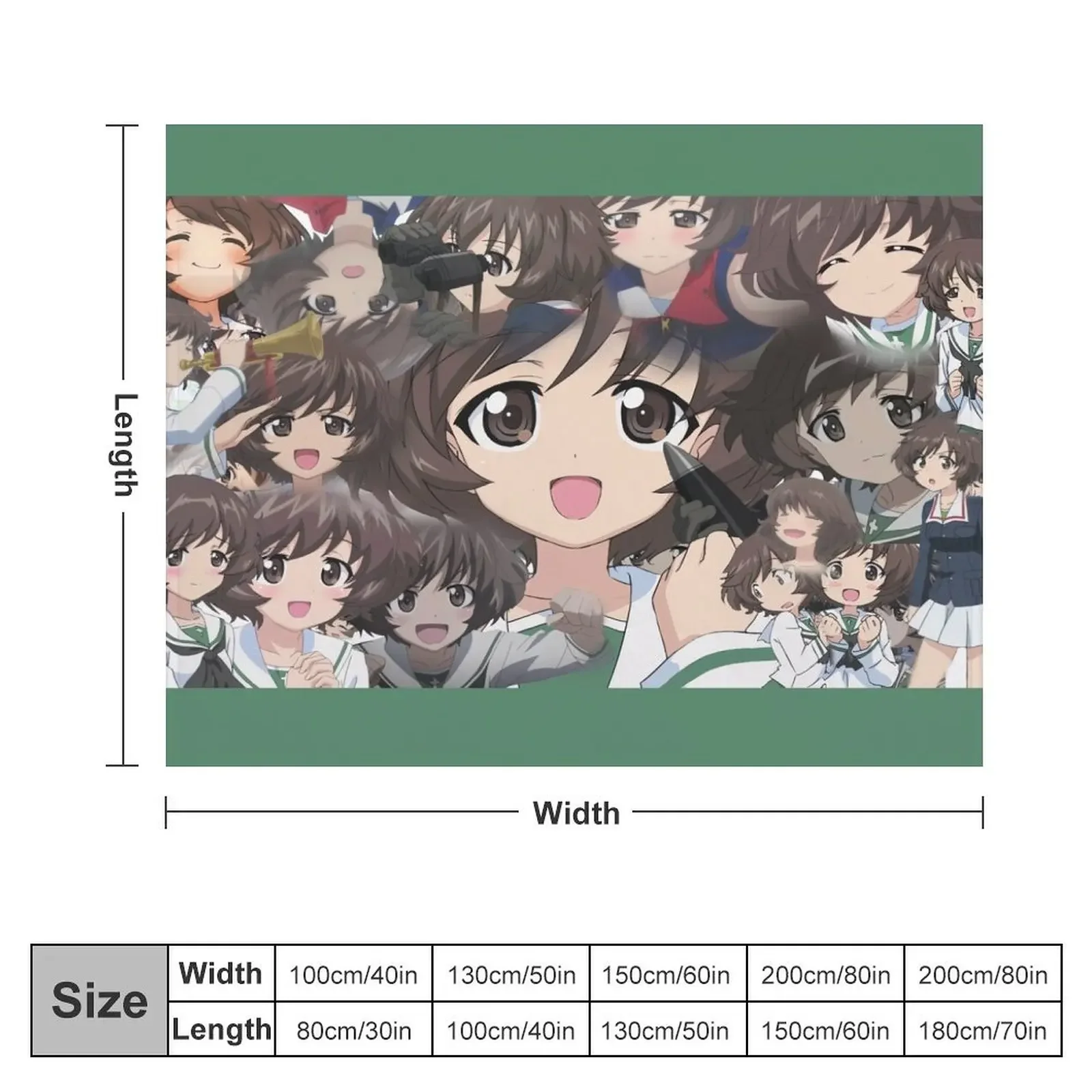 Girls Und Panzer Yukari Throw Blanket funny gift Blankets For Baby warm for winter Blankets