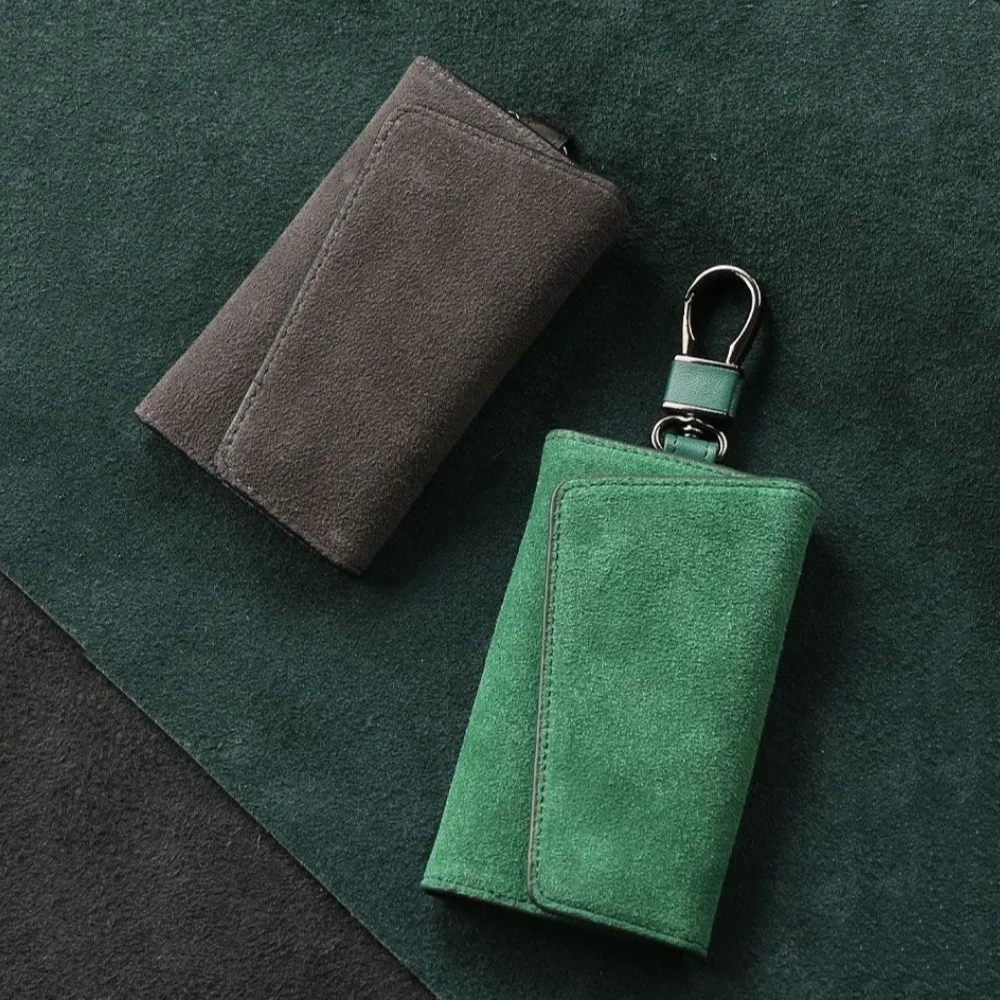 2 في 1 حقيبة حامل المفاتيح بولي Leather الجلود مقاوم للماء PU مفتاح محافظ حقيبة التخزين الصغيرة بلون سحب المفاتيح الحقيبة مفتاح المنظم