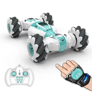 2.4Ghz 4WD double-sided stunt car gesture sensor control RC car watch remote control car toy