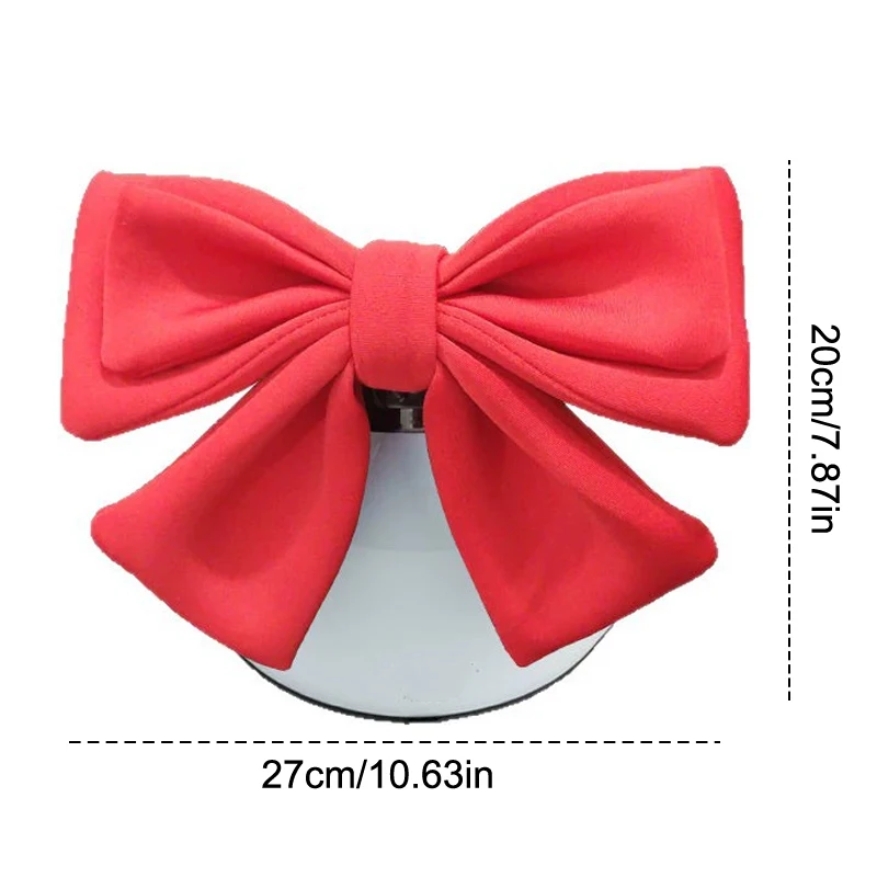 لطيف دراجة نارية خوذة التفكيك السريع Bowknot الديكور دراجة كهربائية خوذة الجسم القطن القوس الديكور لفتاة النساء #6