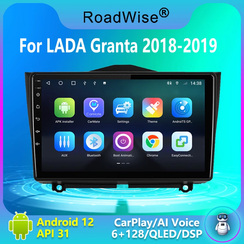 

Roadwise 2 din Android Car Radio Multimedia Player For LADA BA3 Granta Cross 2018 2019 4G Wifi GPS DVD 2din Carplay Autostereo