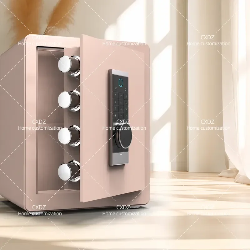 2026 New Anti Theft All Steel Safe Box Fingerprint Key Lock Small Household Office Security Deposit Box Wholesale