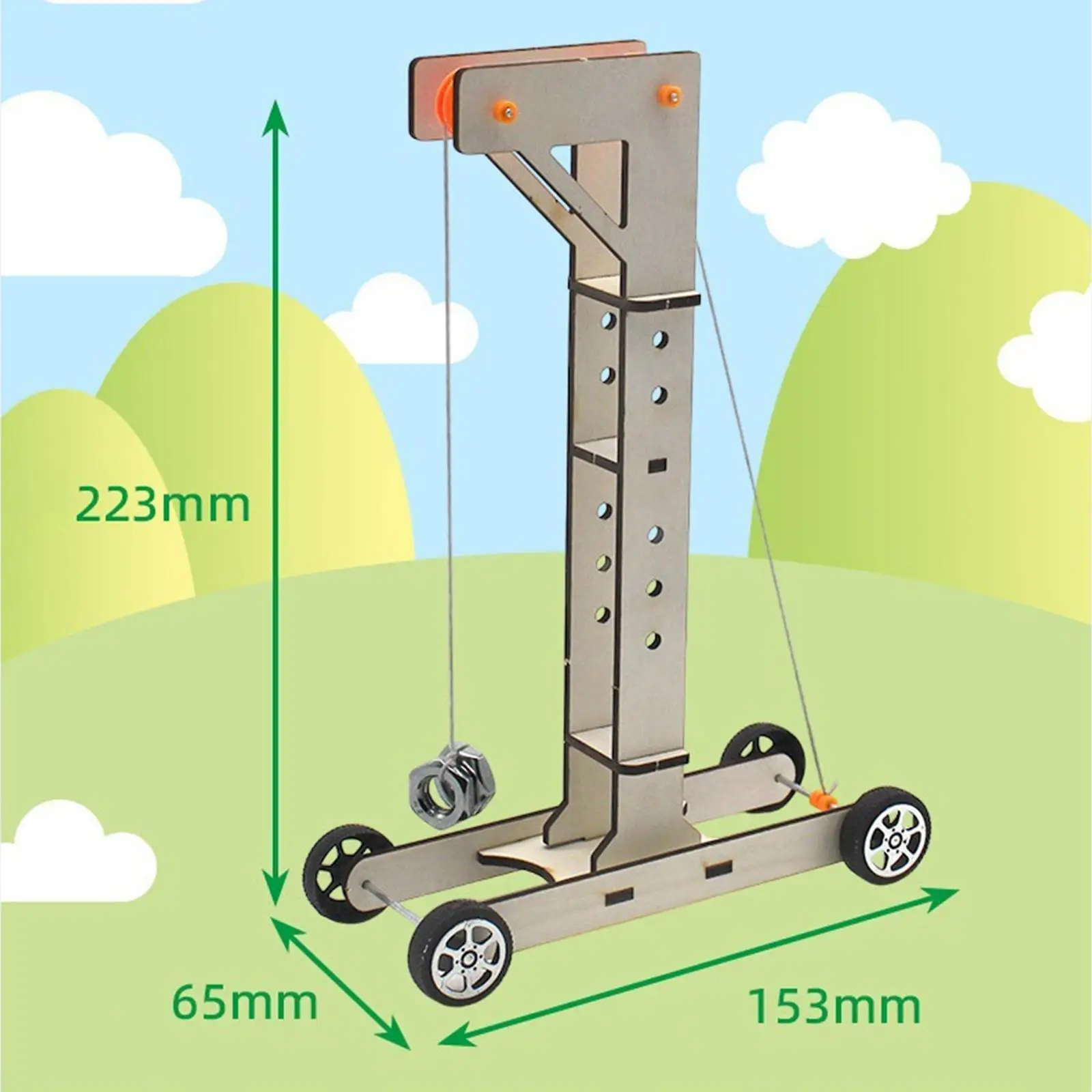 Modelo de coche de gravedad, juguetes de construcción DIY, tecnología de juego de simulación, juguete para estudiantes de primaria, regalos de cumpleaños para niños y niñas