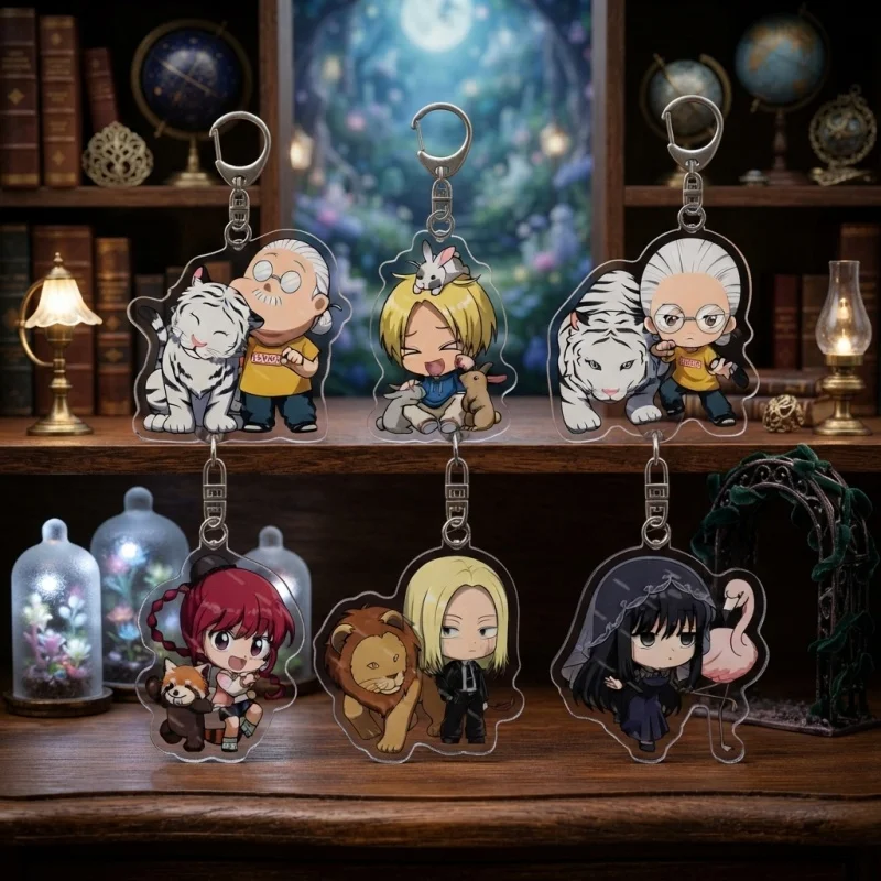 Asakura Sakamoto Lu Shaotang Osaragi Rion Akao 5cm Acrylic Keychain Bag Pendant Decor Accessory Present For Hobby Enthusiast Fan