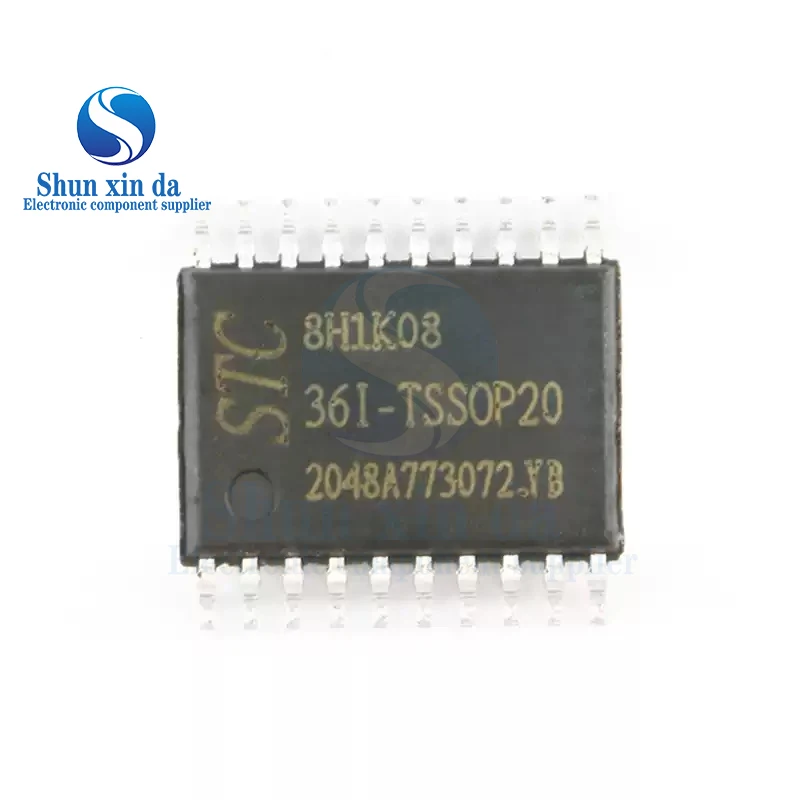 10PCS STC8H1K08-36I-TSSOP20 8H1K08 Single-Chip Microcomputer 1T 8051 Enhanced Microcontroller MCU Micro Computer Controller ISP