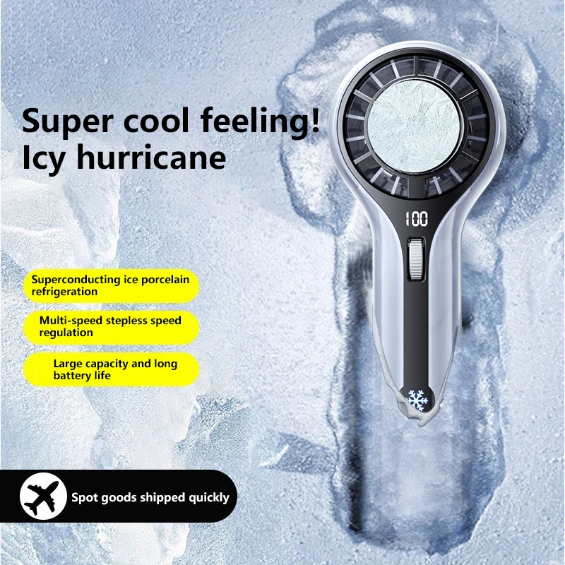 

Портативный вентилятор с зарядкой через USB, мини-портативный вентилятор 3000 мАч, портативный ручной турбовентилятор, аккумулятор 3 в 1, ручной вентилятор с Air Turbo Tech, новый