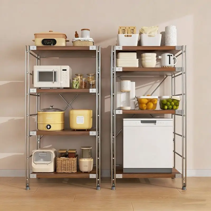 HeavyDutySteel Wood Shelving Unit Adjustable Storage Rack Industrial Furniture Display Shelf Bookcase Organizer for Home Office