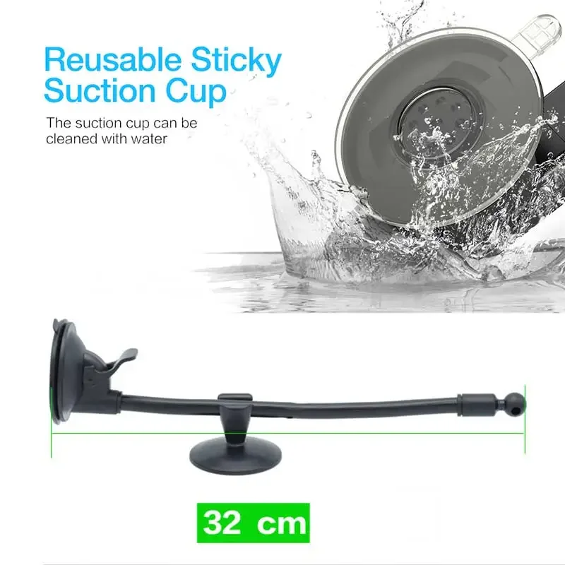 Anti-Shake Car Phone Holder Mount Strong Suction Cup Long Arm Windshield Phone Holder for iPhone Huawei xiaomi