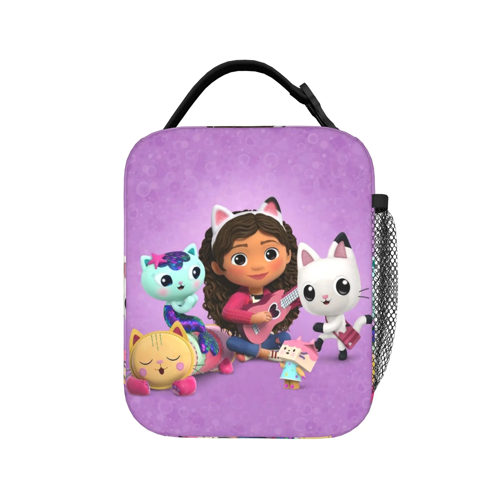 Gabbys Doll Houses Insulated Lunch Bag Cute Cartoon Mermaid Reusable Thermal Bag Lunch Box Tote Work  Travel Bento Pouch