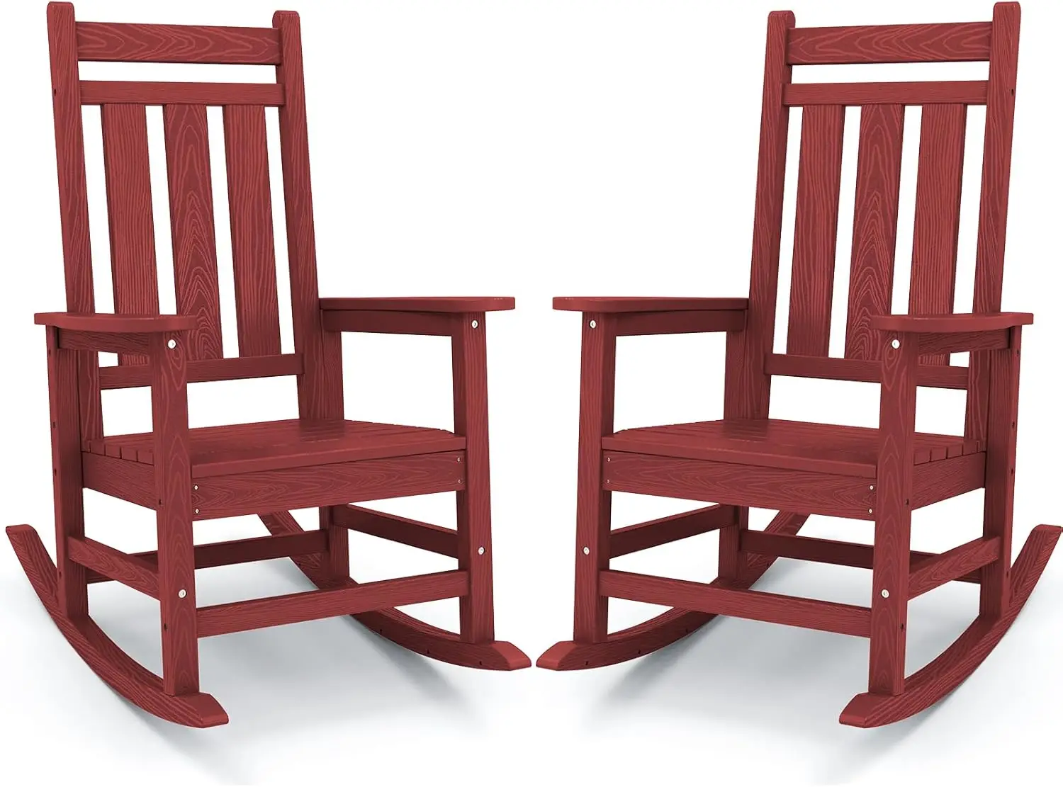 

Outdoor Patio Rocking Chair Set of 2, Red