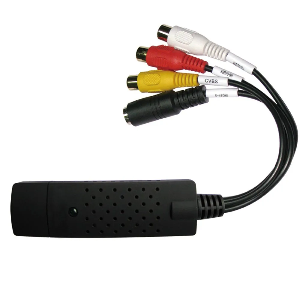 USB Audio Video Capture Card Adapter with USB Cable USB 2.0 to RCA Video Capture Converter For TV DVD VHS Capture Device