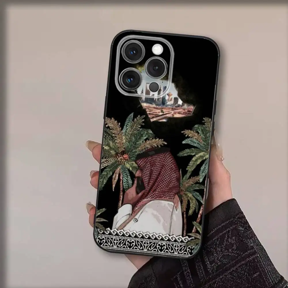 حافظة هاتف Kingdom Of السعودية لهاتف iPhone 17,16,15,14,13,12,11,Pro,Max,Plus,Air,X,XS,XR,SE,8,7,Mini,Soft Black Funda #4