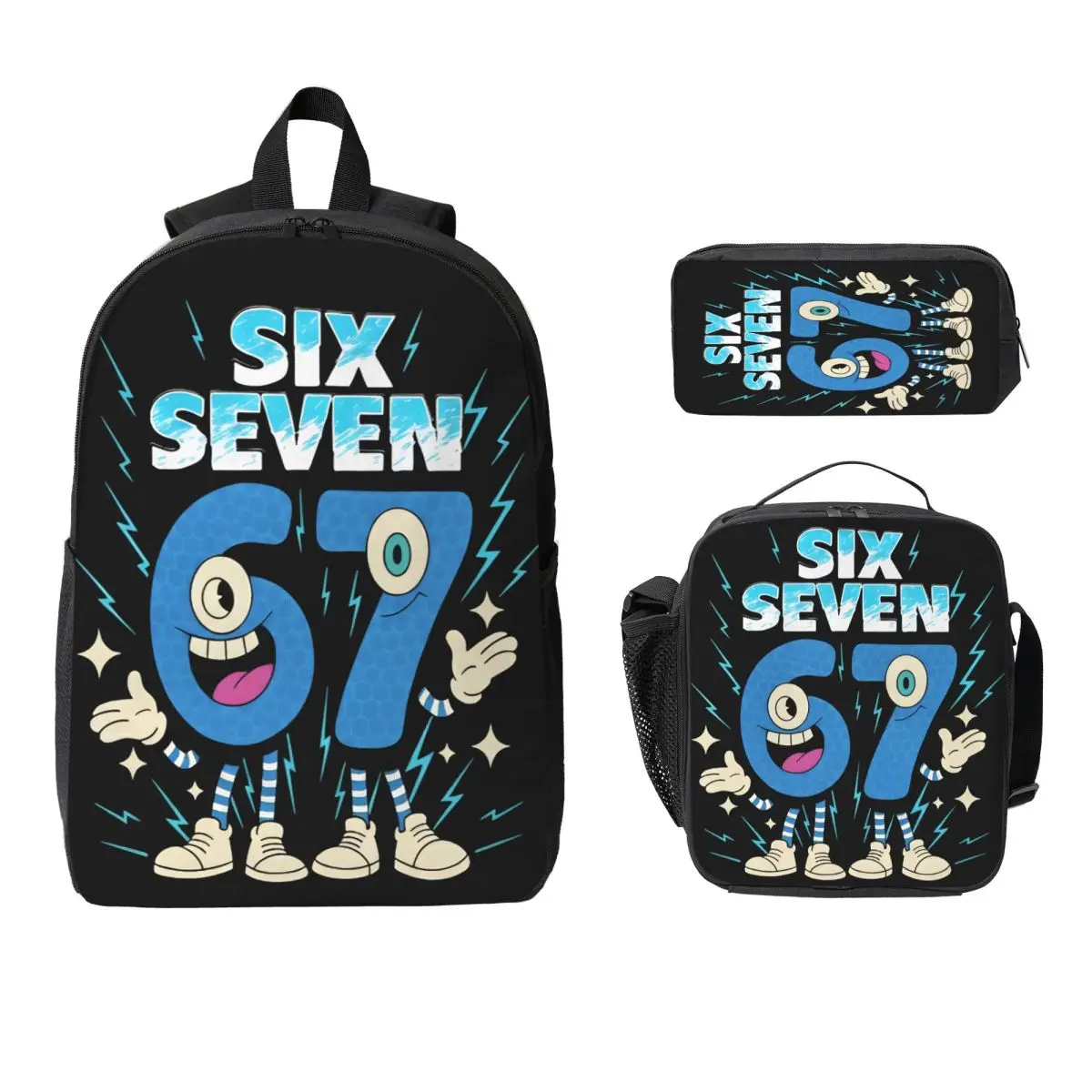 

67 Six Seven 6-7 итальянский детский рюкзак Brainrot, ланч-бокс, сумки для ручек для мальчиков и девочек, рюкзаки для детского сада, школьный рюкзак, набор книг