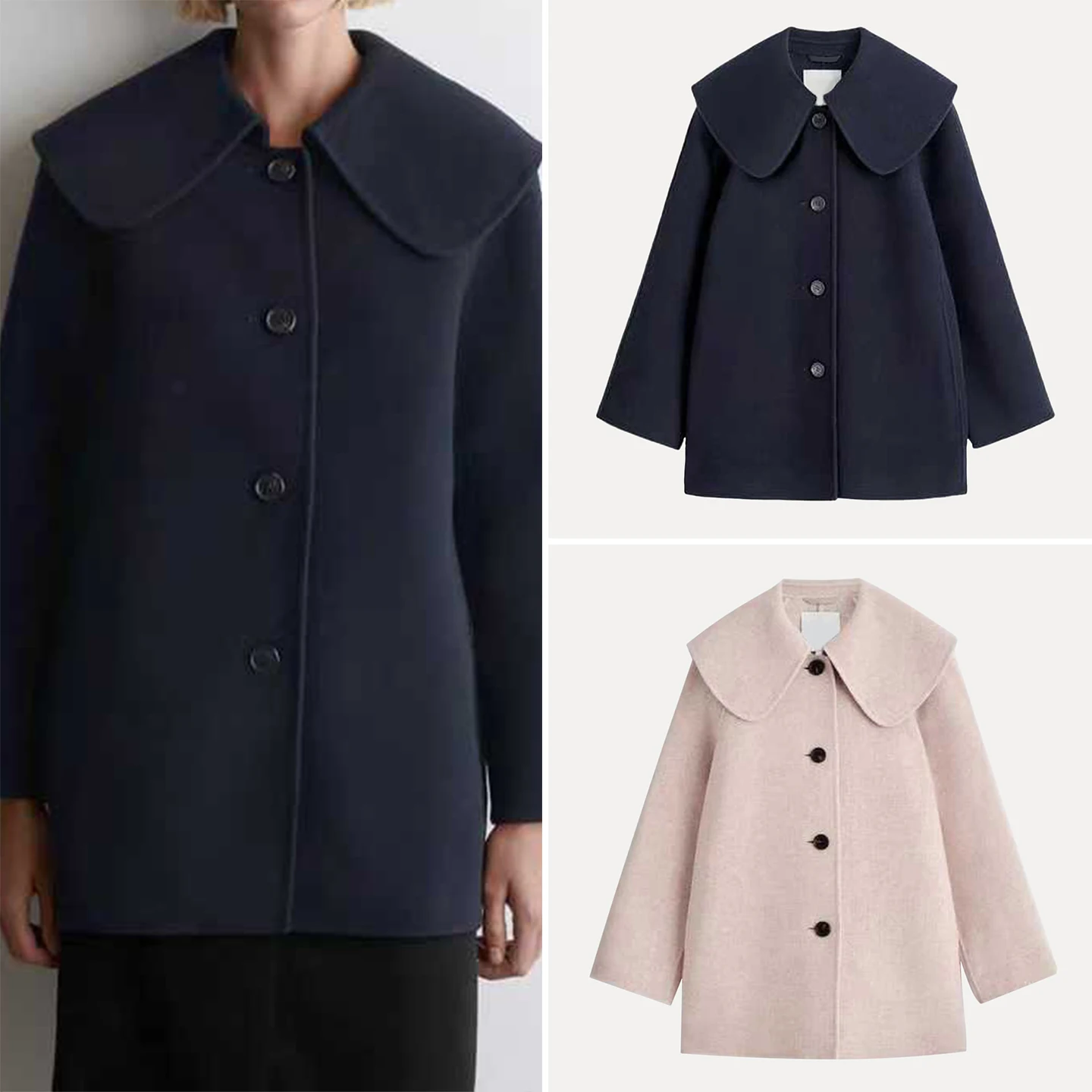 

Double-Sided Woolen Jaet Stand Collar Stand Fit Women's Sle New Autumn 2025 Z Brand Ladies Premium Woolen Coat