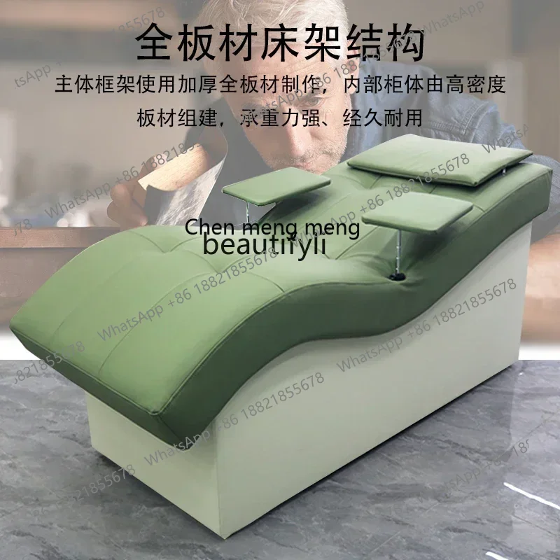 xqBeauty Salon Special Eyelash Nail Tattoo Bed Latex Facial Bed with Cabinet Facial Bed Face Washing Bar