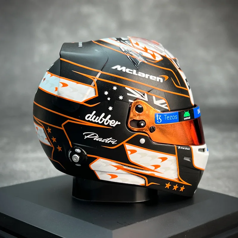 New In Stock Spark 1:5 Mcl60 Piastri f1 2023 Monaco Grand Resin Helmet Model Miniature Diecast Ornaments Custom Toys Kids Gift