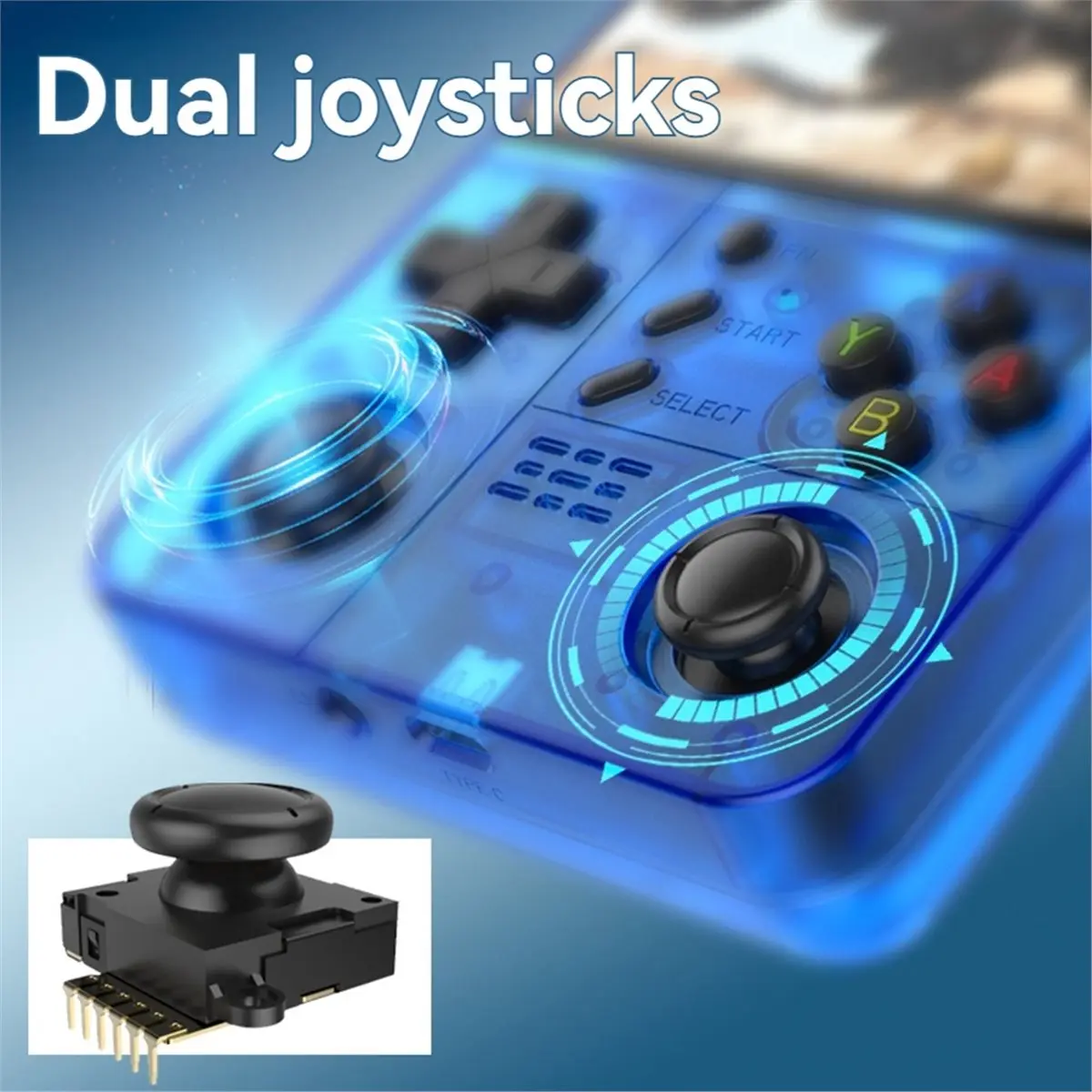 

Игровая консоль N94R R40XX Pro Max Retro с 30+ эмуляторами, 4,2-дюймовым IPS-экраном, встроенным Wi-Fi, портативный видеоплеер, синий цвет