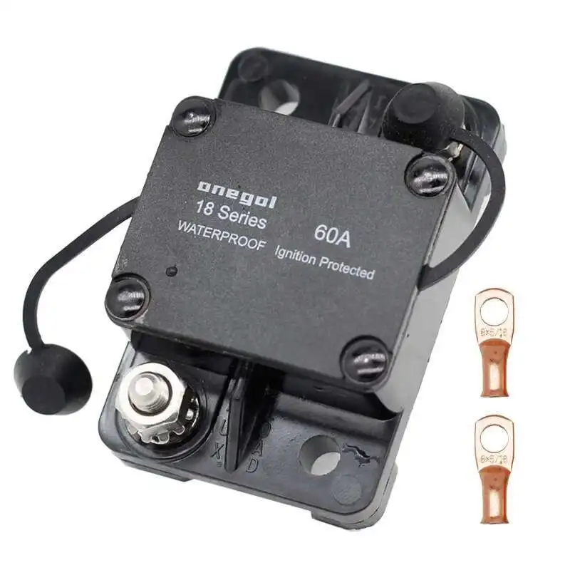 60 AMP Automatic Reset Ignition Overload Protector For Car Truck RV Bus Marine Boat Auto 32V DC Circuit Breaker