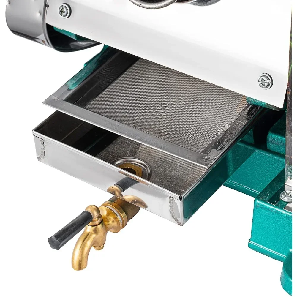 Manual Sugar Cane Juicer, Commercial Sugar Cane Press Stainless Steel 3 Rollers 2.5