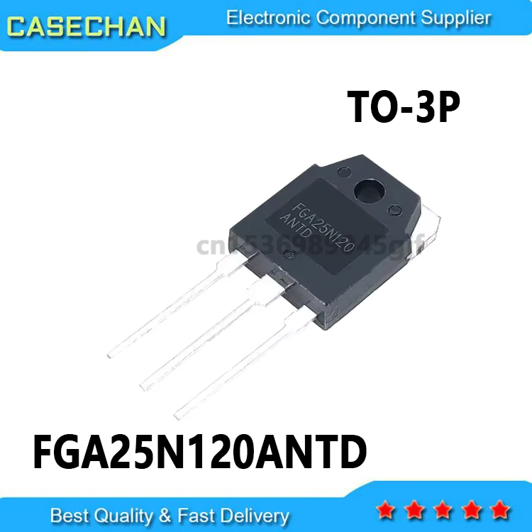 5PCS FGA25N120ANTD FGA25N120 25N120 TO-3P Trans IGBT Chip N-CH 1200V 50A 312000mW 3-Pin(3+Tab) TO-3PN Rail