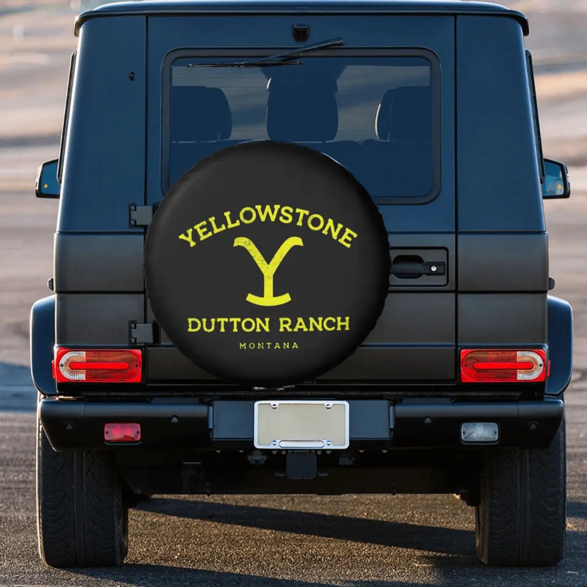 Custom Yellowstone Dutton Ranch Spare Tire Cover for Jeep SUV RV 4WD Vehicle 4x4 Wheel Protector Covers 14