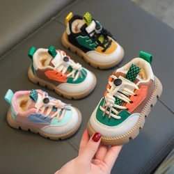 Babyschoenen Winter Warm Pluche Mode Casual Kindersneakers Zacht Ademend Comfortabele Outdoor Sportschoenen voor jongensmeisjes
