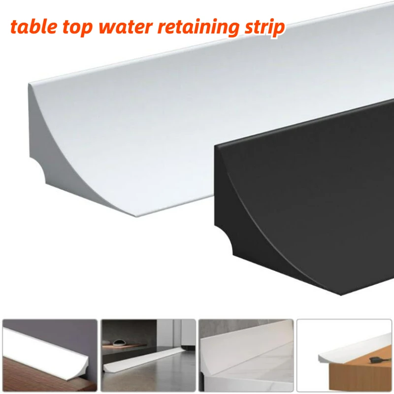 Silicone Water Stopper Strip Bathroom Shower Anti Flood Barrier Self-adhesive Seal Tape for Countertop Gap Wall Corner Protector
