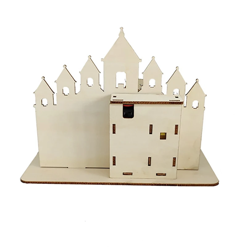 3D Wooden Puzzle Castle Marble Run Rotating Track Mechanical Gears Constructor Engineering Kits For Adults Teens Gifts