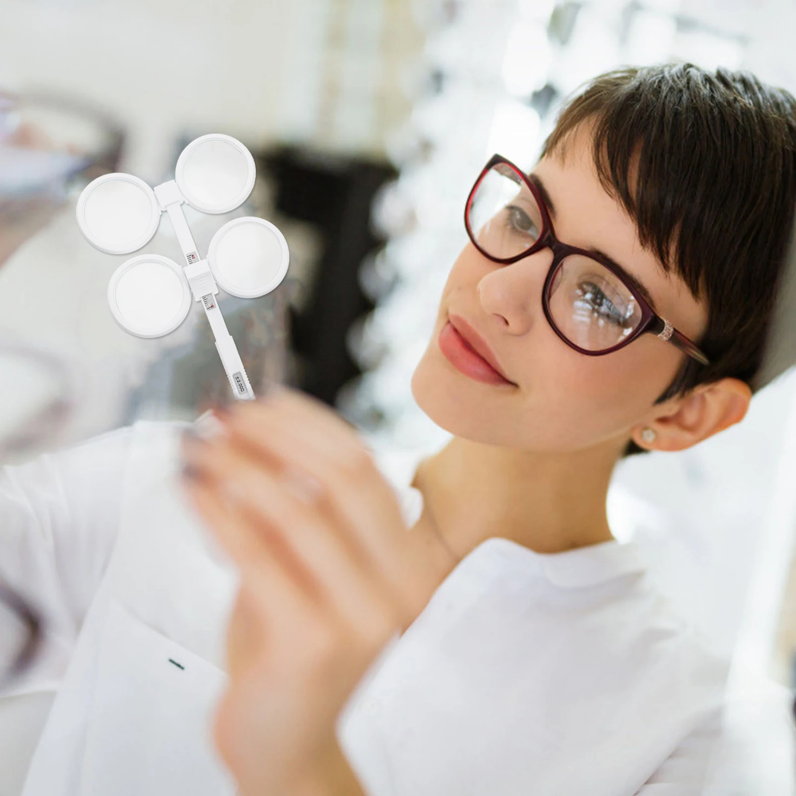 

1 set 1 Set Optical Flipper Tool -+1.5 Diopters Plastic Amblyopia Test Lens For Kids Vision Training Eye Care Device Teaching