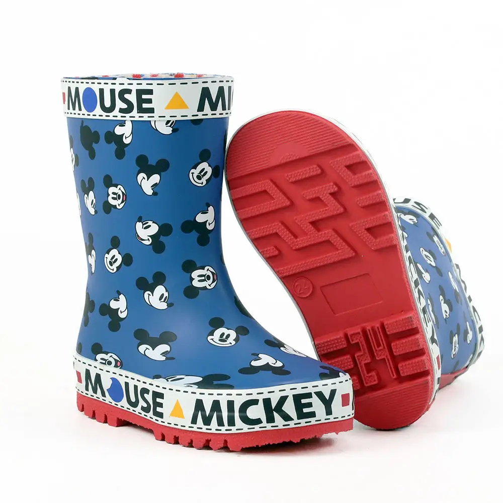 Disney kalosze dla dzieci kreskówka moda dziecko gumowe buty Mickey Minnie dzieci wodoodporne buty