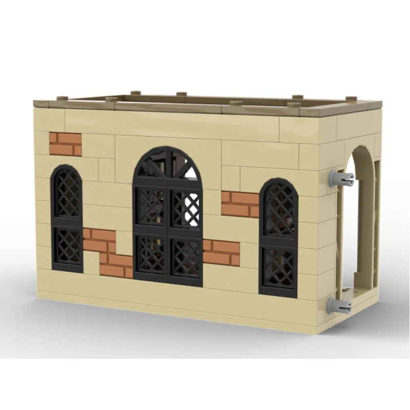 MOC اللبنات الفيلم الكلاسيكي القلعة سلسلة مكتبة وحدات نموذج لتقوم بها بنفسك تجميع الطوب الإبداعية جمع اللعب MOC-106279