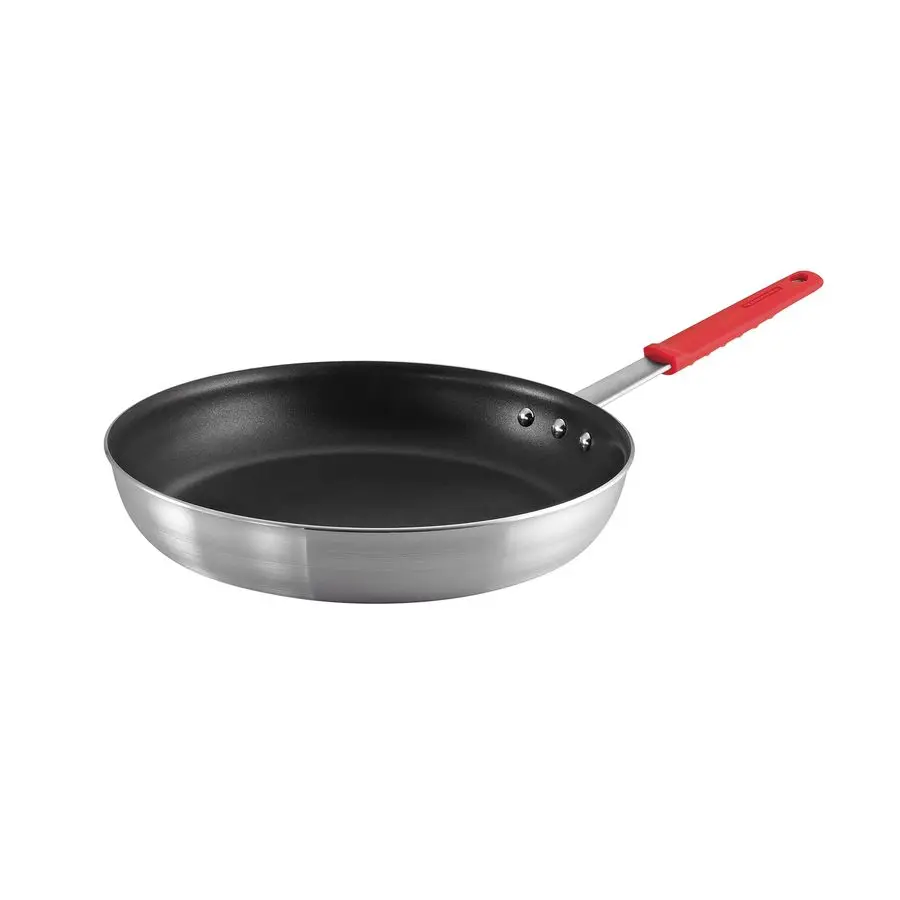

Professional 14Inch Non Stick Extra Large Frying Pan, HeavyGauge Aluminum Skillet with Reinforced Nonstick Coating, Red Handle,