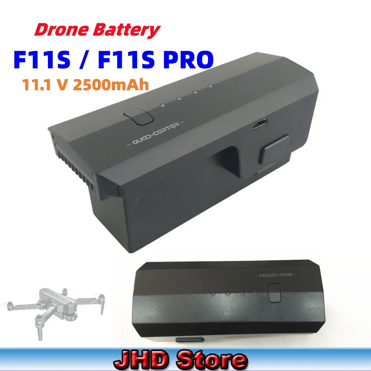 JHD oryginalny SJRC F11S 4K Pro Drone 11.1V 2500 mAh bateria do F11S PRO Drone dron z kamerą 5G GPS bateria do drona do Quadcopter F11S