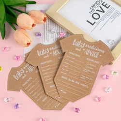 10/20pcs Baby Prediction Advice Kraft Paper Cards Gender Reveal Party Decoration Baby Shower Game Gift Cards Gender Neutral Wish