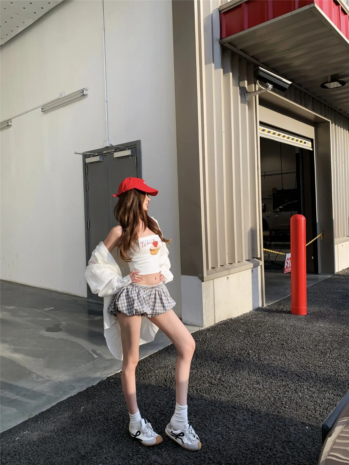 

Льняной длинный све irt Jaet для женщин, лето 2023, новый свободный утягивающий миди, универсальный ленивый топ на пуговицах, корейский Sle для поездок на работу