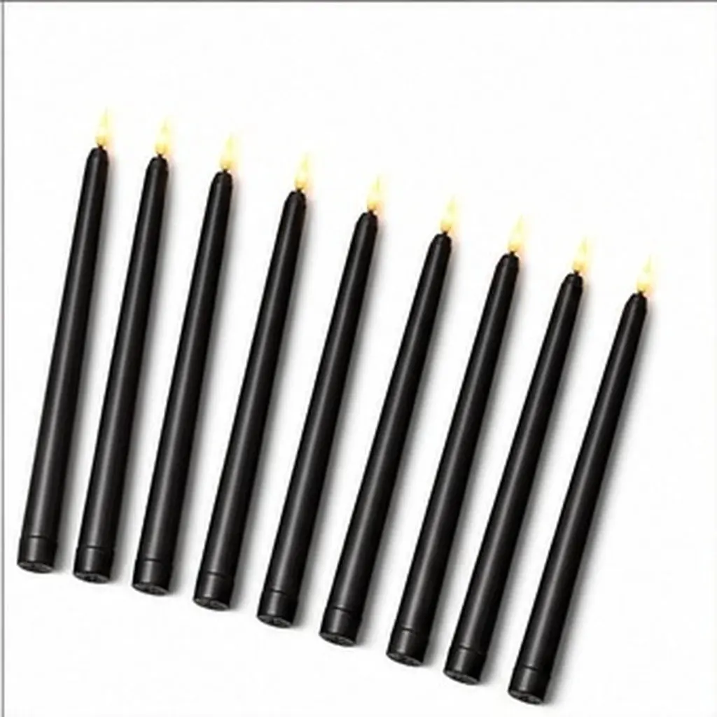 10Pcs LED Candles Battery Operated Flameless Taper Candles Realistic Long LED Lights for Home Party Wedding Christmas