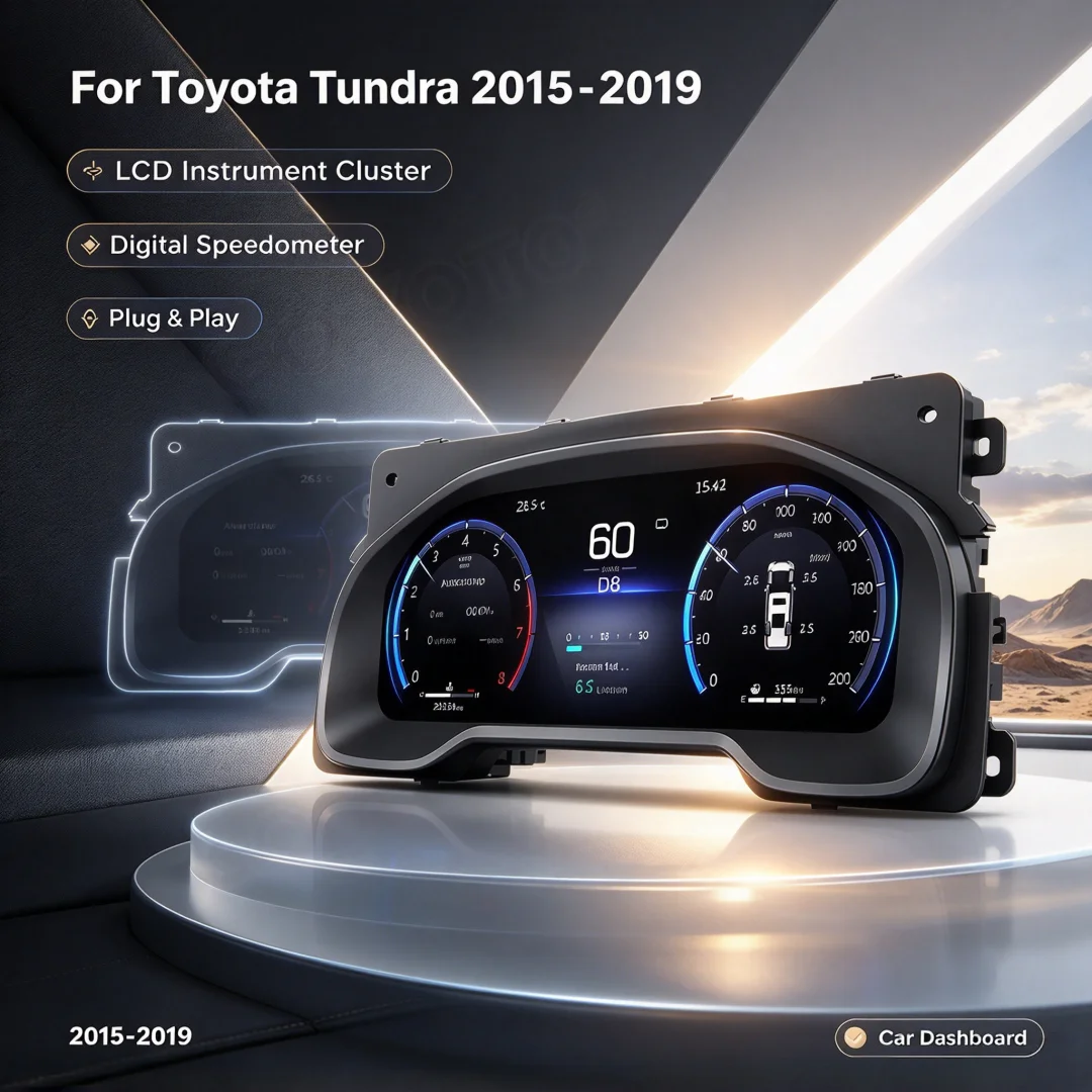 Linux System Car LCD Dashboard For Toyota Tundra 2015-2019 Digital Cluster Instrument Panel Cockpit Multifunctional Speedometer