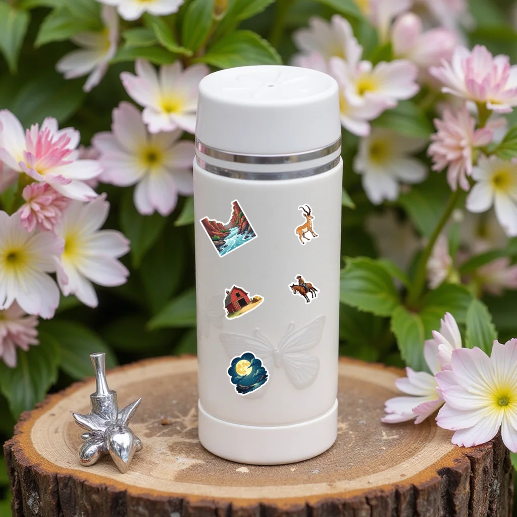 35pcs-100pcs Cartoon Nature Decals Playful Exploration Explorer Stickers Nature Stickers For Laptop Guitar