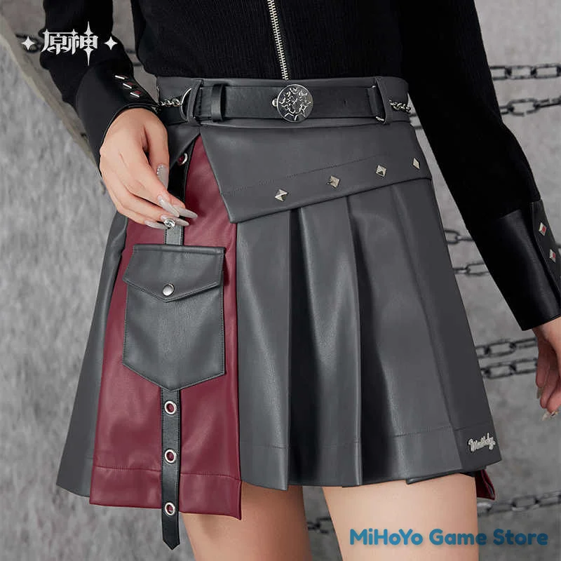 [Genuine] Wriothesley Skirt MiHoYo Original Merch Genshin Impact Wriothesley Theme Impression Serie Pleated Skirt Cosplay Gift