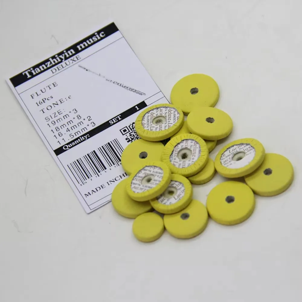 

5Set/10Set 16-Hole Flute Sound Hole Mat Repair Kit Sheepskin Pad Leather Flute Part Sound Enhancement And Maintenance Tools