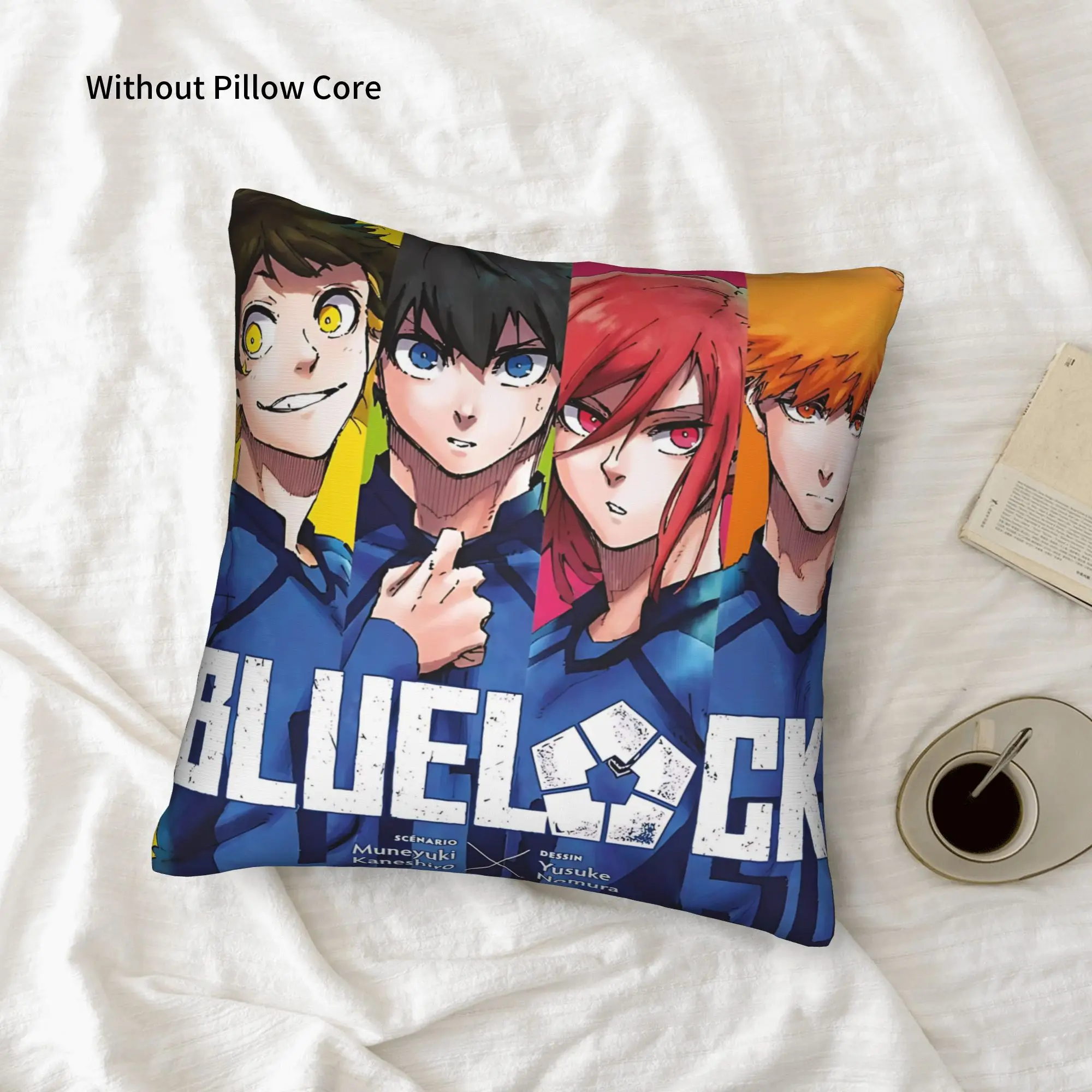 1PC Blue Lock Football Anime Pillow Case Double-Sided Printing  Sofa Cushion Bedroom Bedside Pillow