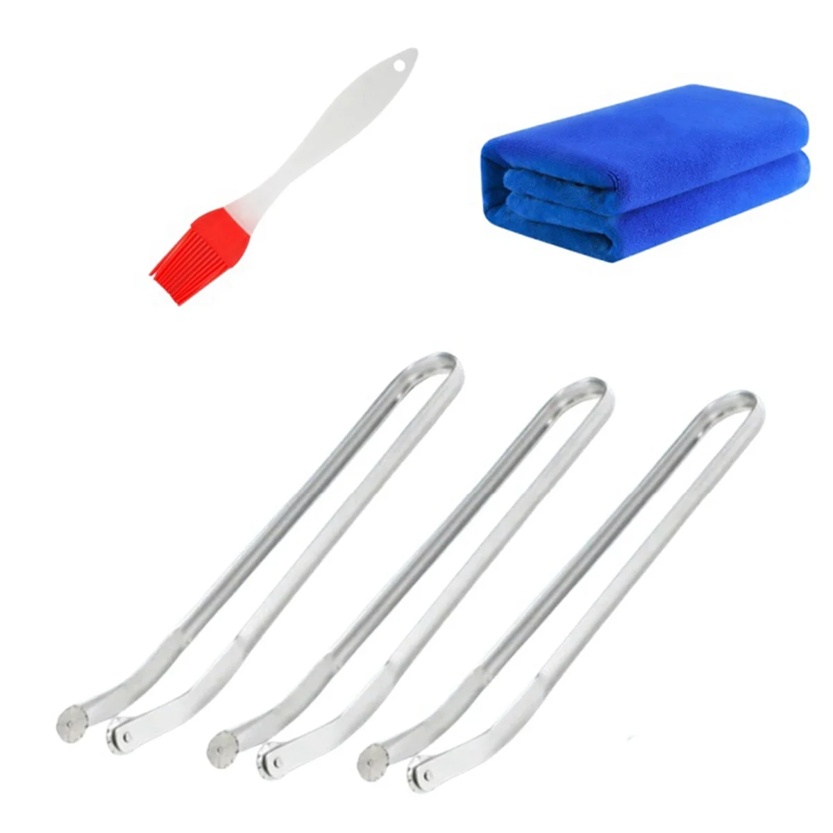 BBQ tongsSausage Turning Tongs,Kitchen Cooking Tongs,BBQ Tongs for Grilling, BBQ Sausage Grill Tongs,Long Handle Kitchen Tongs C